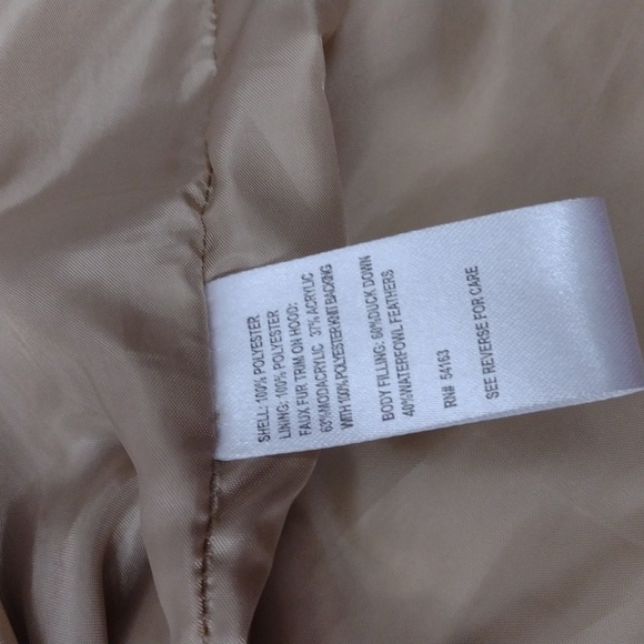 Calvin Klein Down Filled Puffer Coat in Champagne Size XS - Picture 9 of 10